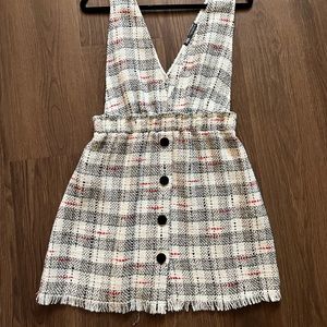 Zara plaid holiday dress